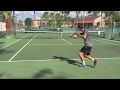 How to hit a slice backhand + body transfer + balance. Great drill for professional tennis players