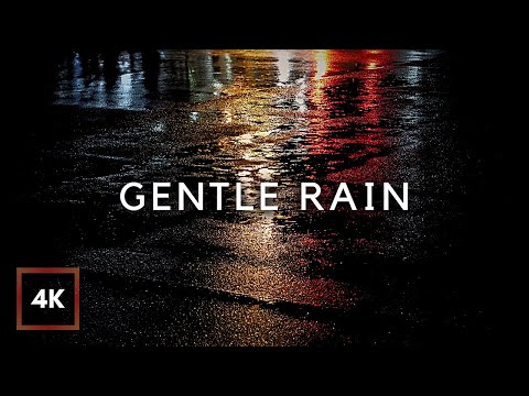 GENTLE NIGHT RAIN Sounds on Road | Rain Sounds for Sleeping, Rain for Deep Sleep