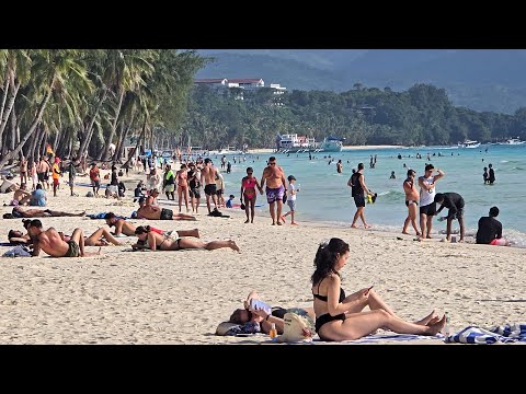 Boracay island Today on Saturday 2pm | January 24 2026 | Beach Walking Tour #boracay #philippines 