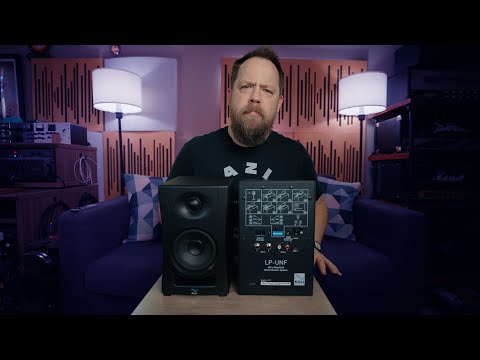 KALI AUDIO LP-UNF-R 4” Ultra Nearfield Powered Monitor System w/Bluetooth - Boundary Compensation EQ Settings - for Mixing, Recording, Audio Production - USB-C, TRS, RCA Inputs Red (Pair) video review thumbnail