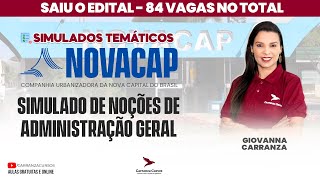 NOVACAP - Simulado de Noções de Administração Geral - Prof. Giovanna Carranza