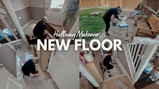 HALLWAY MAKEOVER... Finally putting down a new floor