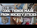 Bench Made Out Of Hockey Sticks