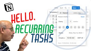 Why Notion's NEW native RECURRING TASKS Feature Amazing | Say Hello