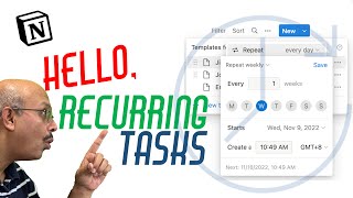  - Why Notion's NEW native RECURRING TASKS  Feature Amazing  | Say Hello