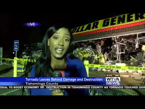 Tornado destroys Dollar General store in Tishomingo