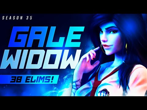 Gale Top 500 Widow and Soldier 76! 38 elims! [ Overwatch Season 35 Top 500 ]