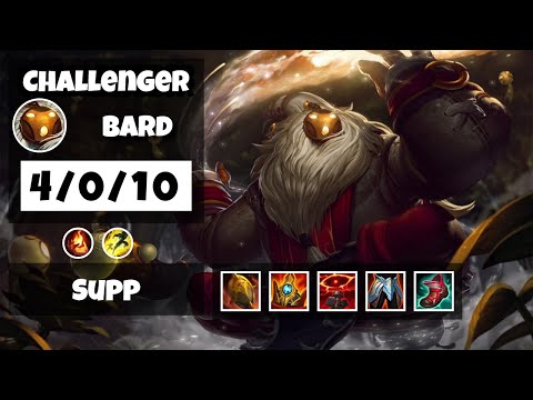 Bard Support 11.8 Challenger Gameplay Replay - S11 (4/0/10) - KOREAN