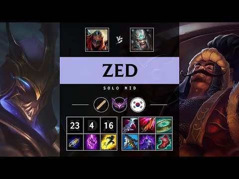 Zed Mid vs Tryndamere: Legendary - KR Master Patch 14.16