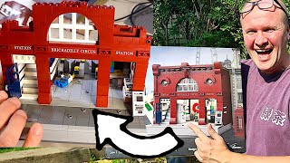 Building a fake Lego London Underground station LIVE PT 2, THE ENTRANCE!