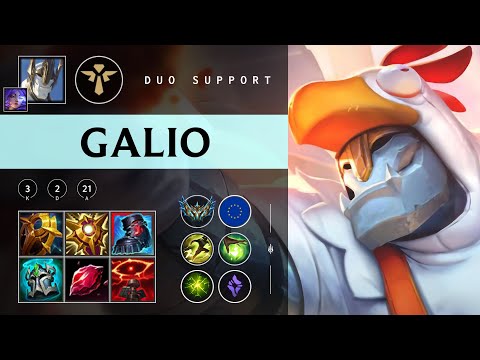 Galio Support vs Bard - EUW Challenger Patch 25.22