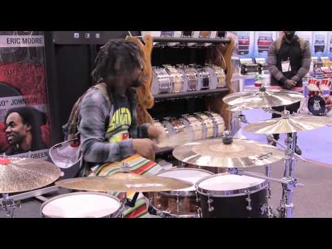 Angel Drums & Zion Cymbals NAMM 2015 - Thomas Pridgen