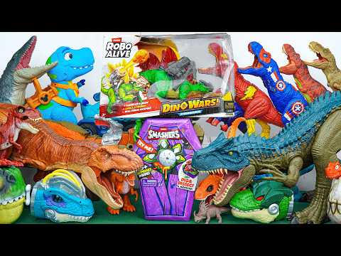 Jurassic World Unboxing Review ASMR | Mosasaurus Distortus Rex T-rex Therizinosaurus Giganotosaurus