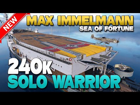 Aircraft Carrier Max Immelmann, SOLO WARRIOR, 240k damage - World of Warships