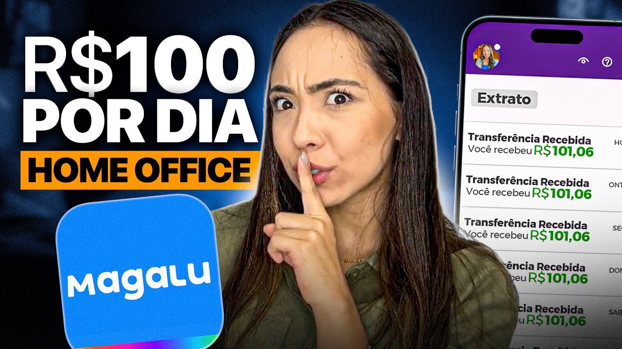 Como TRABALHAR EM CASA com o MAGALU - FAÇA R$100 por DIA com o MAGAZINE LUIZA | Dinheiro online