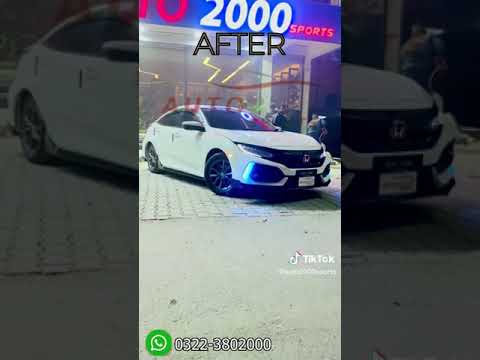 Honda Civic 2016 To 2021.Body Kit Type R 1=Front Back Bumper 2=Front Grill 3=Sides