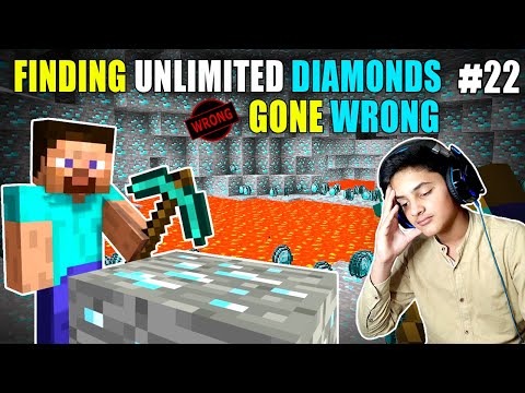 HS Gaming - FINDING UNLIMITED DIAMONDS GONE WRONG | MINECRAFT SURVIVAL GAMEPLAY#22 | HS GAMING