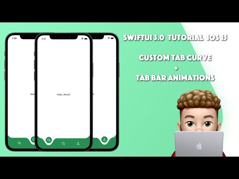 SwiftUI 3.0  Curved Tab Bar With Material Effect + Custom Shapes And Curves - Xcode 13