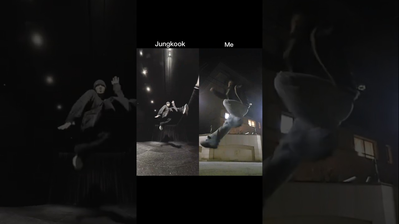 정국이랑 같이 무릎 프로펠러 돌려봄