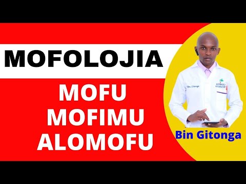 MAANA ya MOFIMU, MOFU, ALOMOFU  katika Mofolojia ya lugha ya kiswahili , AINA ZA MOFIMU