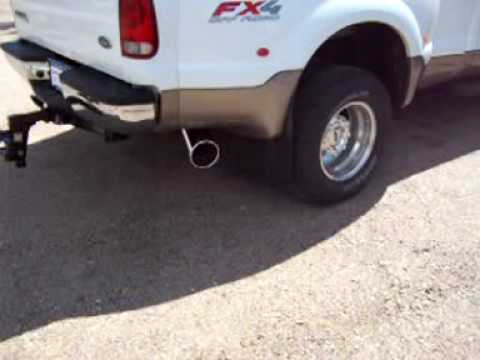 2005 ford f350 diamond eye exhaust 5" with 6" chrome by all star muffler
