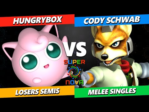 Supernova 2024 LOSERS SEMIS - Hungrybox (Jigglypuff) Vs. Cody Schwab (Fox) Smash Melee Tournament