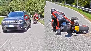 BIKER GOES DOWN HARD - Crazy Motorcycle Moments That Will Leave You Speechless