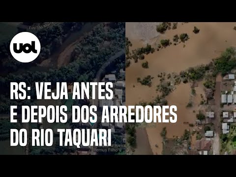Ciclone no RS: Imagens mostram avanço do rio Taquari em Santa Tereza