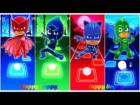 PJ Masks: CatBoy 🆚 Gekko 🆚 Owlette 🆚 Night Ninja 🎶 Tiles Hop EDM Rush
