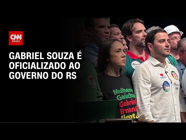 Vice de Eduardo Leite, Gabriel Souza é oficializado candidato ao governo do RS | AGORA CNN