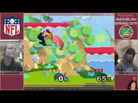 GL2019 SSBM Singles - 4/6 - ADMJ (Peach) Vs. Taco (Mario) - Pools