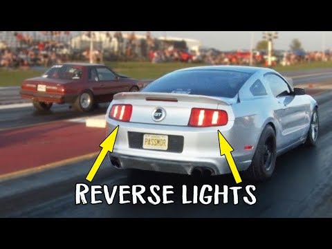 Mustang launches IN REVERSE - Fail! Video