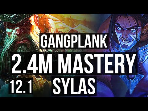 GANGPLANK vs SYLAS (TOP) | 10 solo kills, 2.4M mastery, Godlike, 300+ games | EUW Master | 12.1