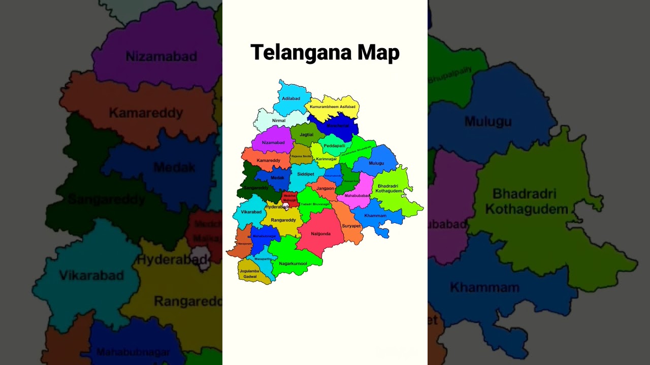Telangana map #trending #viral #upsc#ssc#ytshorts #gk#telugu#telangana#group#map#studywithsai#india