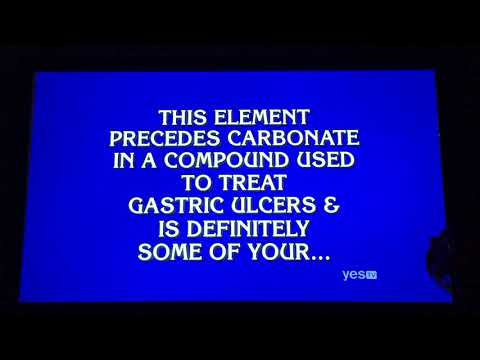 Jeopardy (5/8/19) TEACHER’S TOURNAMENT (quarterfinal match) Day 3, “some of your...Bismuth”??????