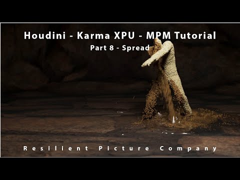 Houdini - Karma XPU - MPM Tutorial - Part 8 - Spread