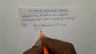 SIMPLE HARMONIC MOTION | PROBLEM ON SIMPLE PENDULUM  #sureshstaracademy @sureshstaracademy