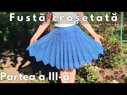 Cum croșetăm fustă cloș Nina - Partea a III-a | Pas cu pas