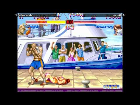 Super Turbo @ Fightmania - ultracombo (O. Sagat) vs natoG (Ryu/Claw) [720p/60fps]