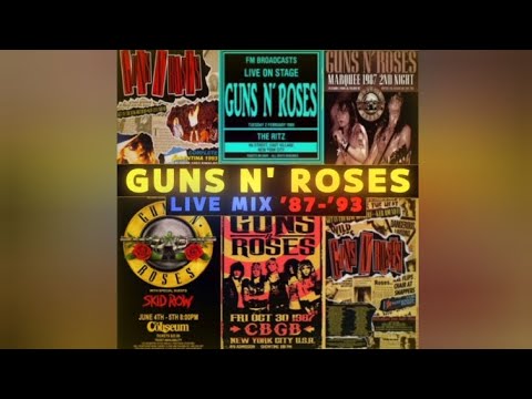 Guns N' Roses - Sweet child o' mine Live Mix 87/93 (Argentina 1992, Ritz 1987)