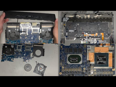 Dell Alienware M15 R3 Disassembly Motherboard Logicboard Noisy Fan Thermal Paste Replacement Repair