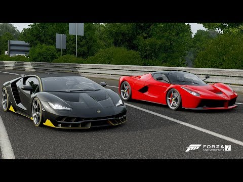 Forza 7 Drag race: Lamborghini Centenario vs Ferrari LaFerrari (REMATCH)