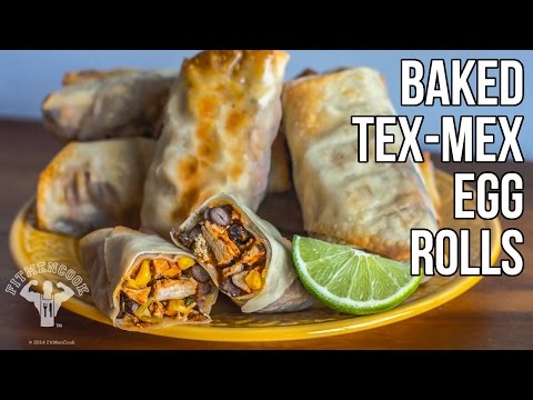 Baked Tex Mex Egg Rolls /  Rollos de Huevo al Horno al Estilo Tex Mex