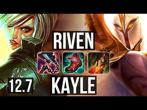 RIVEN vs KAYLE (MID) | Rank 3 Riven, Quadra, 15/2/3, Legendary | BR Challenger | 12.7