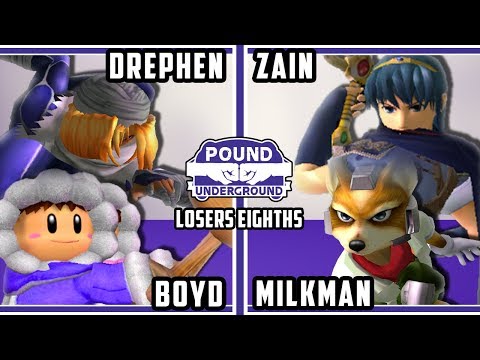 Pound Underground - Drephen & Boyd Vs. OES | MilkMan & PG | Zain - Smash Melee Doubles Losers Top 8