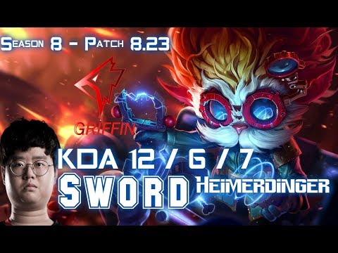 GRF Sword HEIMERDINGER vs AATROX Mid - Patch 8.23 KR NORMAL