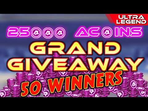 25000 Acoins 🤑 Grand Giveaway - 50 Winners 🏆🎉🏆 with @soulalok12e4 @NegetiveMan  Mech Arena