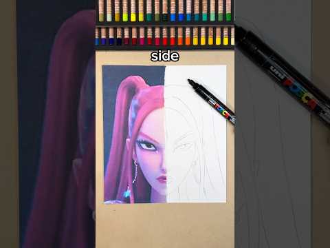 Drawing MIRA Against A Printer?💕✨ (PRINTER vs ARTIST) #art #drawing #shorts