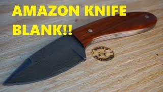 Damascus Amazon Knife Review/How to Attach a Handle to a Knife