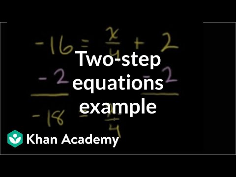 How to do substitution in algebra 2 step by step Worked Example Two Step Equations Algebra Video Khan Academy